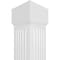 Ekena Millwork Craftsman Classic Square Non-Tapered Fluted PVC Column, Mission Capital & Mission Base CC1009ENFMIMI - alternate 5